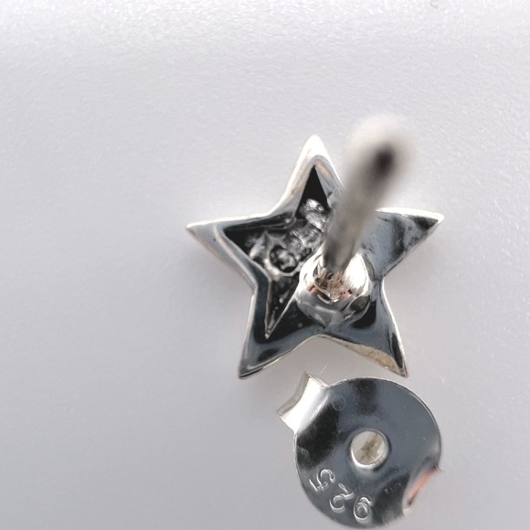 .925 Sterling Silver Star Stud Earrings - Picture 11 of 16